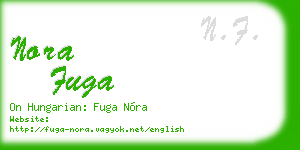 nora fuga business card